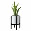 FaithLand Fiberstone Planter Cylinder Plant Pot with Drainage Hole & Plug, Indoor Outdoor Use, Matte White 10" 5