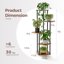 Bamworld Porta Piante a 5 Livelli con Lampada LED Integrata - Scaffale in Legno MDF e Metallo per Interno ed Esterno 2