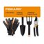 Fiskars 4-Piece House Plant Starter Tool Gift Set - Indoor Gardening Kit with Bypass Pruning Shears, FiberComp Trowel, Cultivator and L/XL Garden Gloves 1