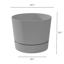 Root & Vessel Majestic Low Profile Cylinder Pot, Matte Gray, 10.5" 5