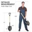Round Digging Shovel with D-Handle - 41 Inch Heavy Duty Garden Tool for Soil, Snow and Sand 6