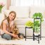 iDavosic.ly Multi-Tier Corner Plant Stand, Metal Indoor Outdoor Flower Display Shelf, Folding Tall Wrought Iron Orchid Rack for Patio Balcony Porch Garden and Living Room 2