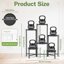 iDavosic.ly 6-Tier Corner Plant Stand with Grow Light, Metal Indoor Outdoor Flower Display Shelf, Folding Tall Wrought Iron Orchid Rack for Patio Balcony Garden and Living Room - Black 2