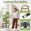 iDavosic.ly Multi-Tier Corner Plant Stand, Wrought Iron Metal Flower Display Shelf for Indoor Outdoor Use, Folding Tall Orchid Rack for Patio Balcony Garden and Living Room 5