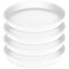 Bleuhome 4 Pack of 14 Inch Plant Saucers - Heavy Duty Round Plastic Drip Trays for Indoor & Outdoor Pots and Bird Bath Bowls, Creamy White 1