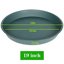 Bleuhome 2 Pack Large Plastic Plant Saucer and Bird Bath Bowl, 19 Inch Round Deep Drip Tray for Flower Pots and Garden Decor, Green 2