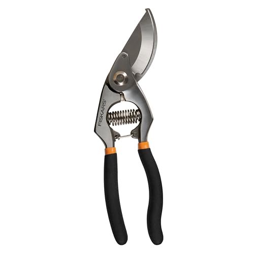Fiskars Deluxe Forged Bypass Pruner, 3/4" Cut Capacity Garden Hand Pruners for Stems and Light Branches