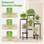 iDavosic.ly 6-Tier Corner Plant Stand, Metal Indoor Outdoor Flower Display Shelf, Folding Tall Wrought Iron Orchid Rack for Patio Balcony Garden and Living Room - Violet Bronze 5
