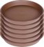 Bleuhome 6 Pack Plant Saucer Trays - Heavy Duty Plastic Drainage Drip Trays for Indoor and Outdoor Flower Pots 1