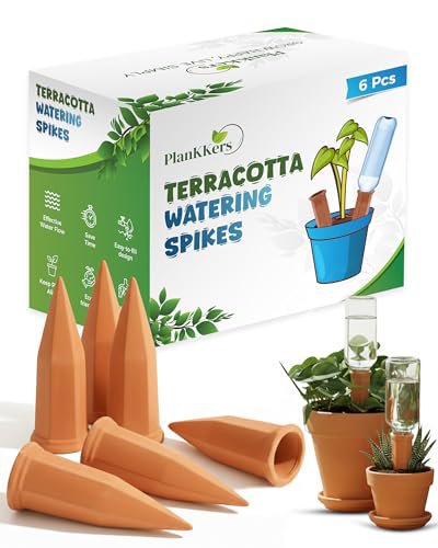 PlanKKers Terracotta Watering Spikes (Set 6)