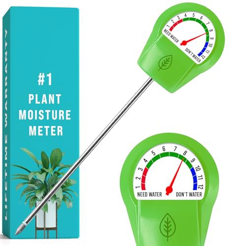 GROWIT Plant Moisture Meter - Analog Soil Water Monitor for Houseplants & Gardening - No Battery Required