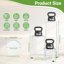 iDavosic.ly 3-Tier Corner Plant Stand, Metal Indoor Outdoor Flower Display Holder Shelf, Folding Tall Orchid Rack for Patio Balcony Porch Garden and Living Room, White 3