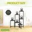 iDavosic.ly Multi-Tier Corner Plant Stand, Metal Indoor Outdoor Flower Display Shelf, Folding Tall Wrought Iron Orchid Rack for Patio Balcony Garden and Living Room 3