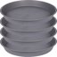 Bleuhome 4 Pack Heavy Duty Deep Plant Saucers - 17 Inch Round Plastic Drip Trays for Flower Pots and Bird Bath Bowls 1