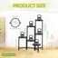 iDavosic.ly 6-Tier Corner Plant Stand, Metal Indoor Outdoor Flower Display Shelf, Folding Wrought Iron Orchid Rack for Patio Balcony Garden and Living Room 2