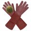 SLARMOR Heavy Duty Cowhide Leather Gardening Gloves - Thorn Proof Rose Pruning Gauntlets XL Brown 1
