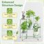 iDavosic.ly 6-Tier Corner Plant Stand, Metal Indoor Outdoor Flower Display Shelf, Folding Tall Wrought Iron Orchid Rack for Patio Balcony Porch Garden and Living Room - Light Green 5