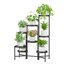 iDavosic.ly 8-Tier Corner Plant Stand, Metal Indoor Outdoor Flower Display Shelf, Folding Tall Orchid Rack for Patio Balcony Garden and Living Room - Black 1