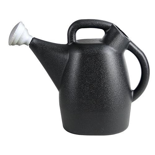 Chapin 47998 2-Gallon Watering Can with Tru-Stream Precision Nozzle, Recycled Black Plastic