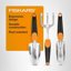 Fiskars 3-in-1 Garden Tool Set - Polished Cast-Aluminum Heads, Heavy-Duty Trowel, Transplanter & Cultivator with Ergonomic SoftGrip Handles 7