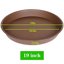 Bleuhome 4 Pack Heavy Duty Large Deep Plant Saucers - 19 Inch Round Plastic Drip Trays for Flower Pots and Bird Bath Bowls, Chocolate 3