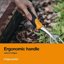 Fiskars Ergo Hand Cultivator - Heavy Duty Cast Aluminum Garden Tool for Digging, Aerating and Weeding 7