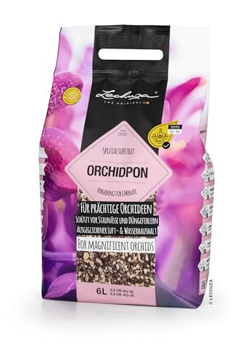 LECHUZA ORCHIDPON Substrato per Orchidee 6 Litri - Mix Minerale con Granulato Umico