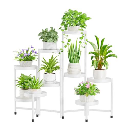 iDavosic.ly 9-Tier Corner Plant Stand - White