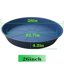 Bleuhome 3 Pack Large Deep Plant Saucers - 26 Inch Heavy Duty Plastic Flower Pot Drip Trays for Indoor and Outdoor Use 2