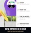 GROWIT Soil Water Monitor for Plants - Analog Soil Moisture Meter & Hydrometer for Houseplants, Indoor and Outdoor Gardening - Purple 2