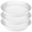 Bleuhome 3 Pack Large Deep Plant Saucers - 22 Inch Heavy Duty Plastic Drip Trays for Flower Pots and Bird Baths 1