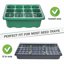Bonviee 12 Pack Seed Starter Trays with Drainage Holes, Reusable Clear Plastic Seedling Propagation Trays for Root Monitoring 9