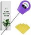 GROWIT Soil Water Monitor for Plants - Analog Soil Moisture Meter & Hydrometer for Houseplants, Indoor and Outdoor Gardening - Purple 1